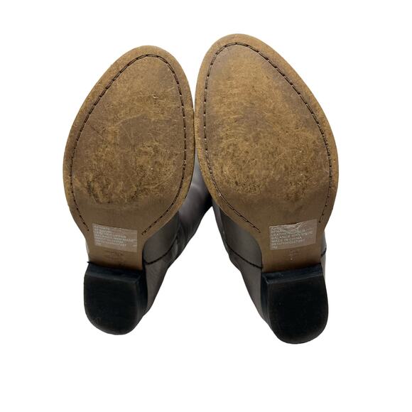 B. Makowsky Gray Leather Sherpa Lined Button Up Boots 7 - Picture 5 of 9